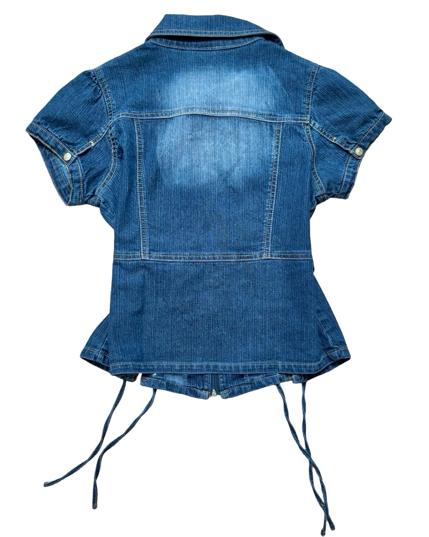 Drama Gold 00's Denim Top | Size M