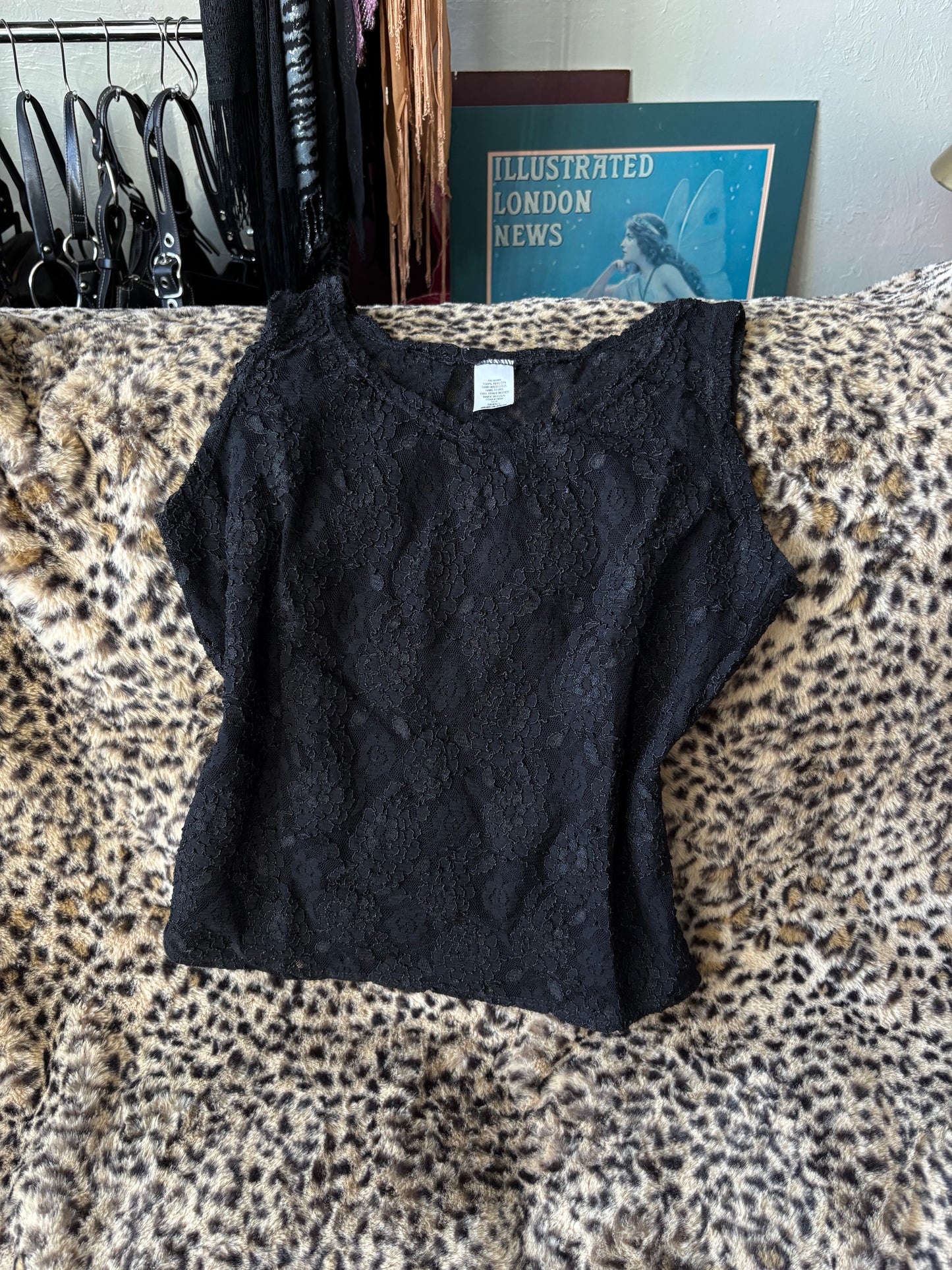 Sears 90's Mesh Lace Top | Size S
