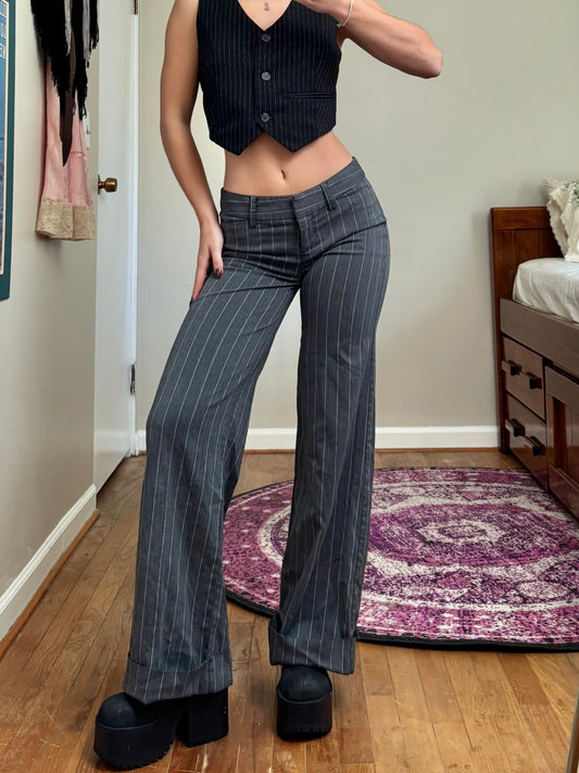 StarCity 00's Pinstripe Trouser | Size 28" Waist