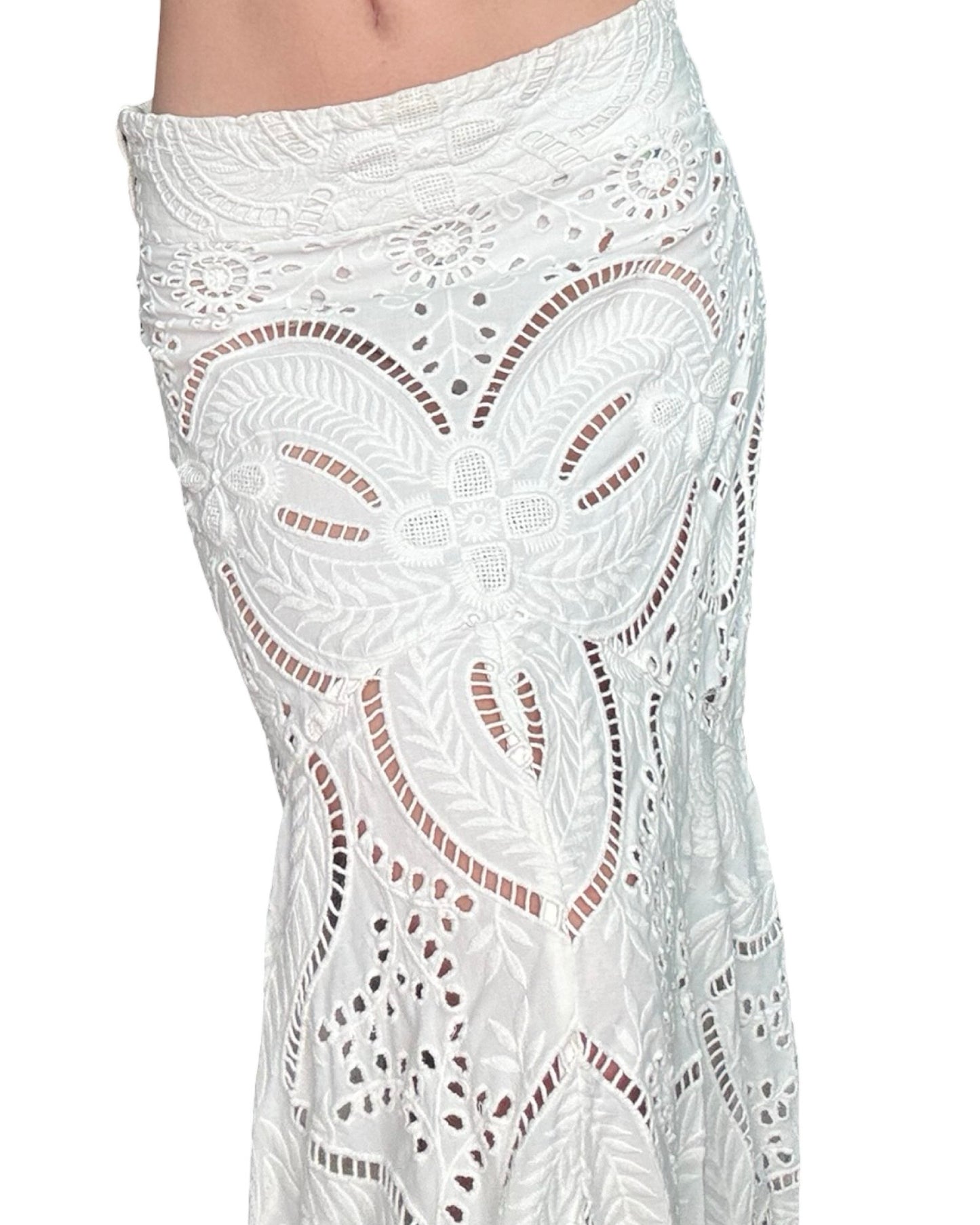 Eyelet 00's Mesh Skirt | Size 30" Waist