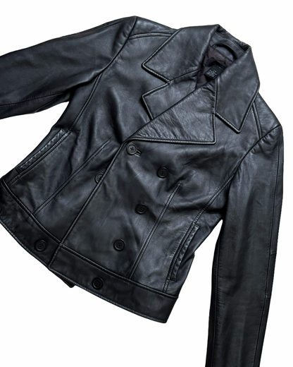 Anne Leather Blazer | Size XS