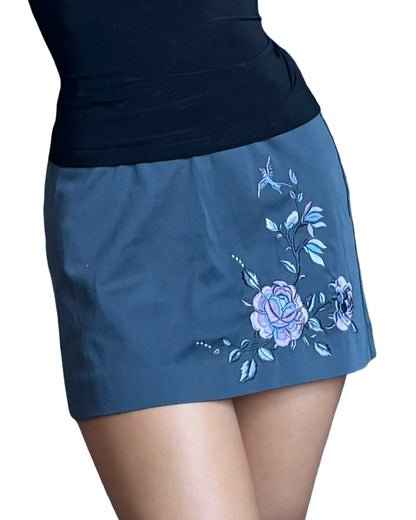Express 90’s Embroidered Mini Skirt | Size S