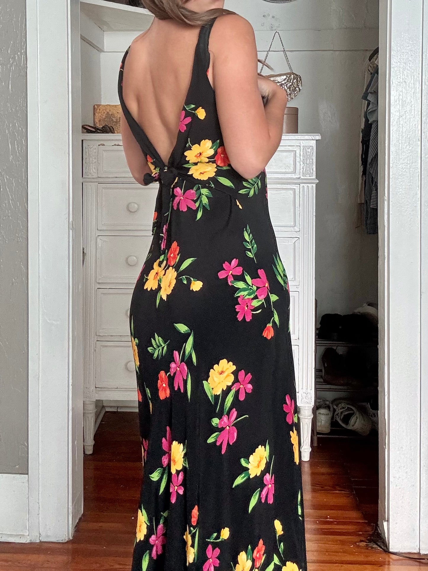 Floral 90's Maxi Dress | Size M/L
