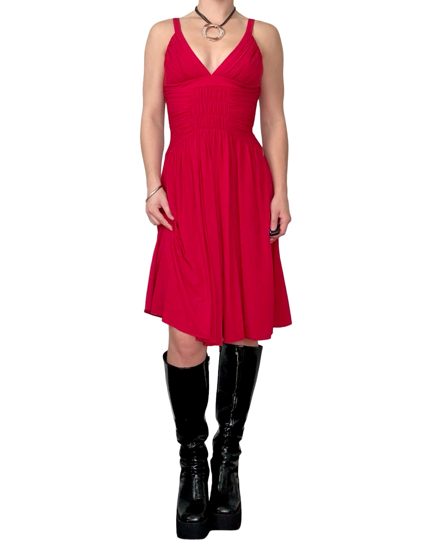 BCBG 00's Ruched Dress | Size S