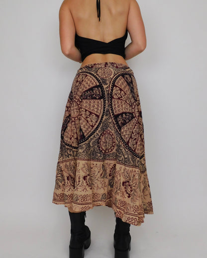 Vintage Wrap Maxi Skirt | One Size