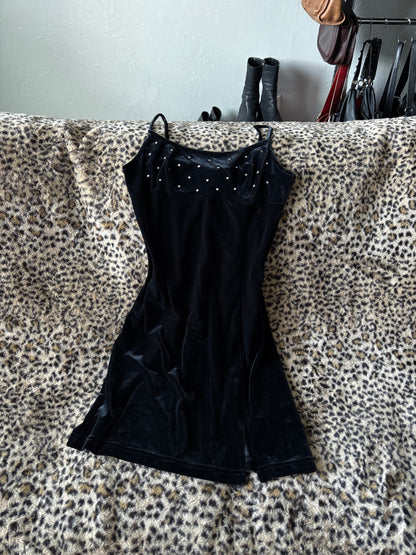 575 90's Velvet Dress | Size S