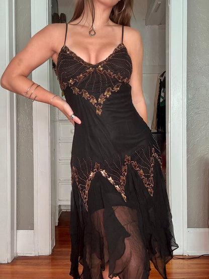 Silk 00's Beaded Fairy Dress | Size M