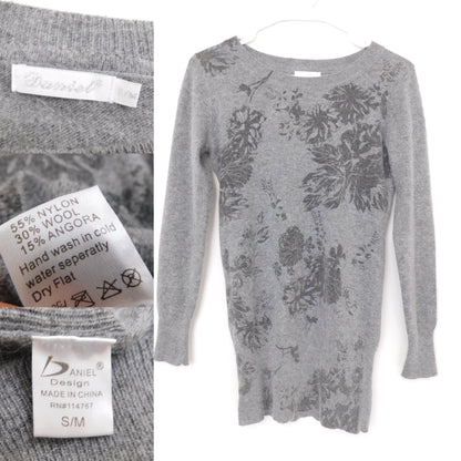 Y2K Floral Fitted Knit | Size S/M
