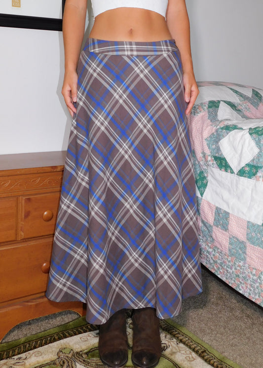 Tate Plaid Maxi | Size 29” waist