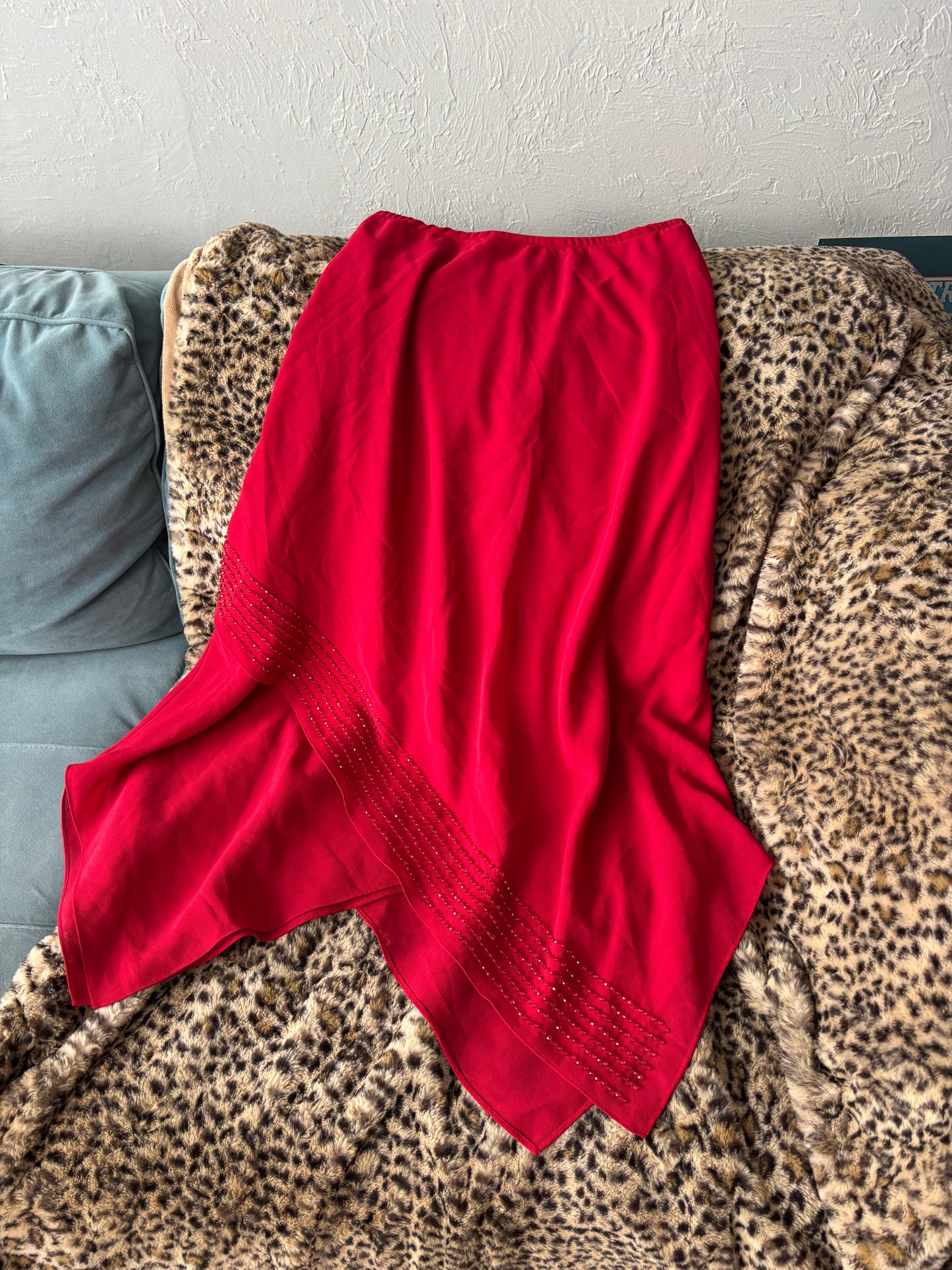 Periwinkle 00's Asymmetric Skirt | Size XL