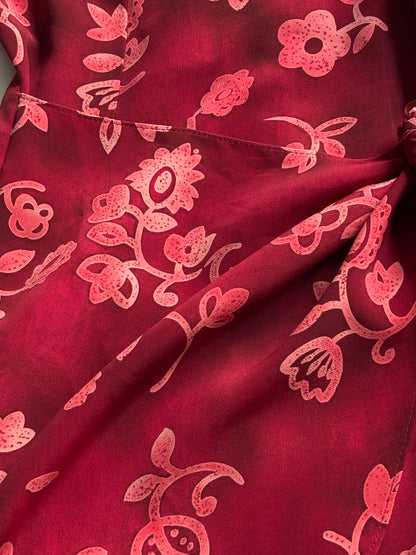 Floral 90's Wrap Dress | Size S