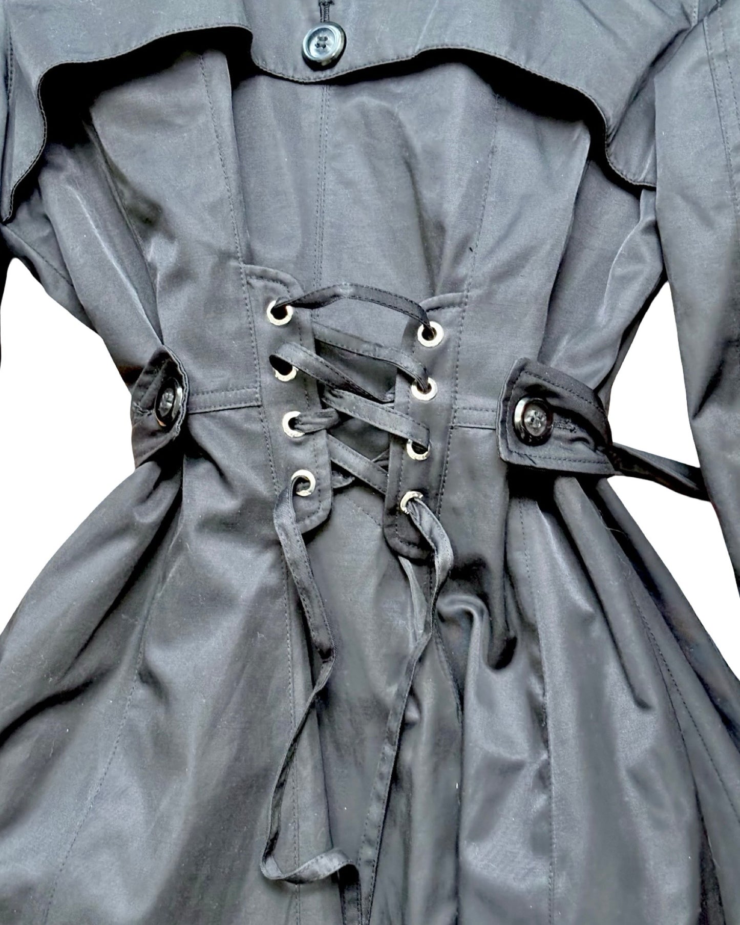 Betsy Johnson 00's Corset Back Trench | Size M