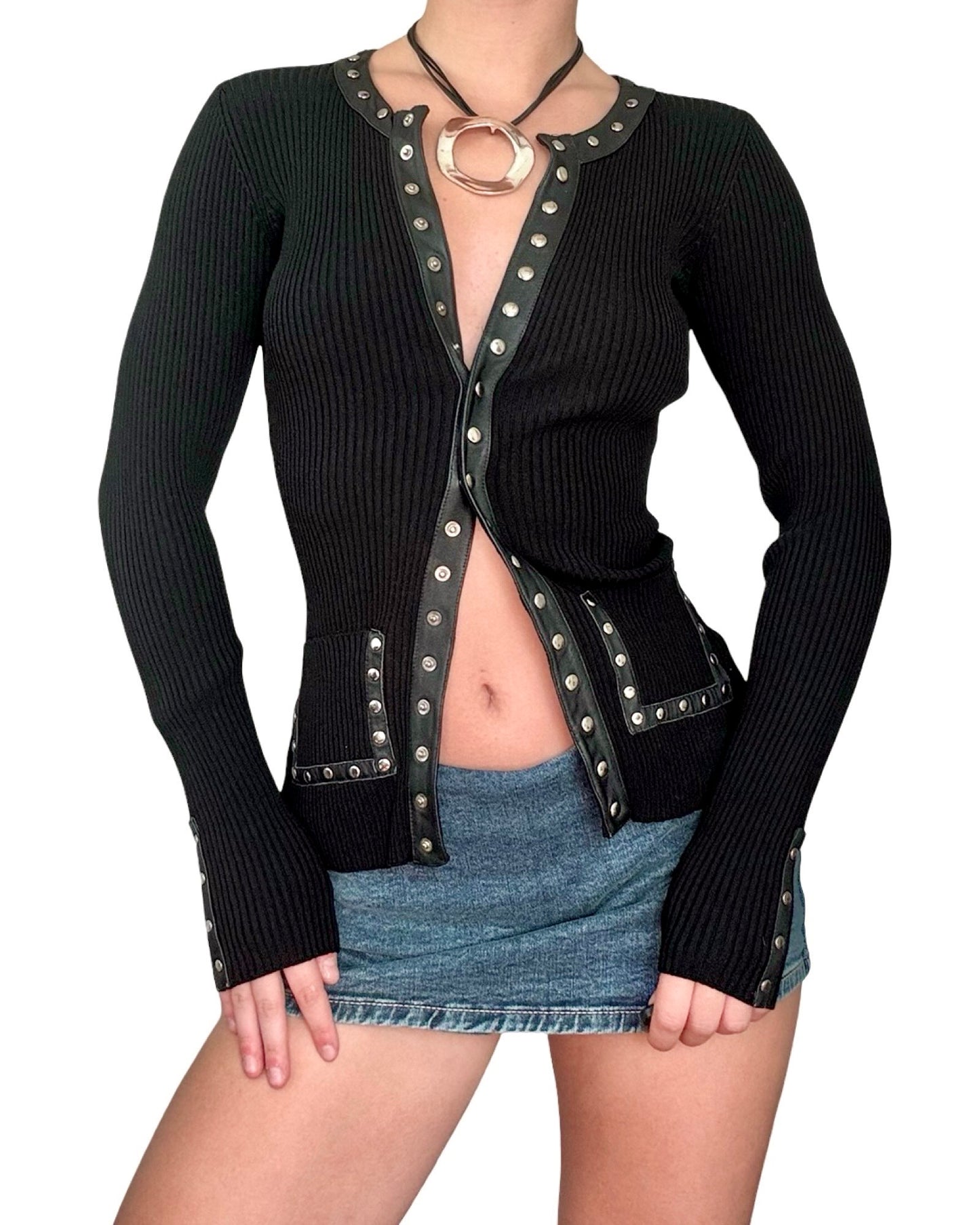 Caché 90's Button Knit | Size XS