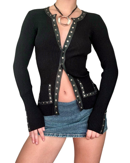 Caché 90's Button Knit | Size XS