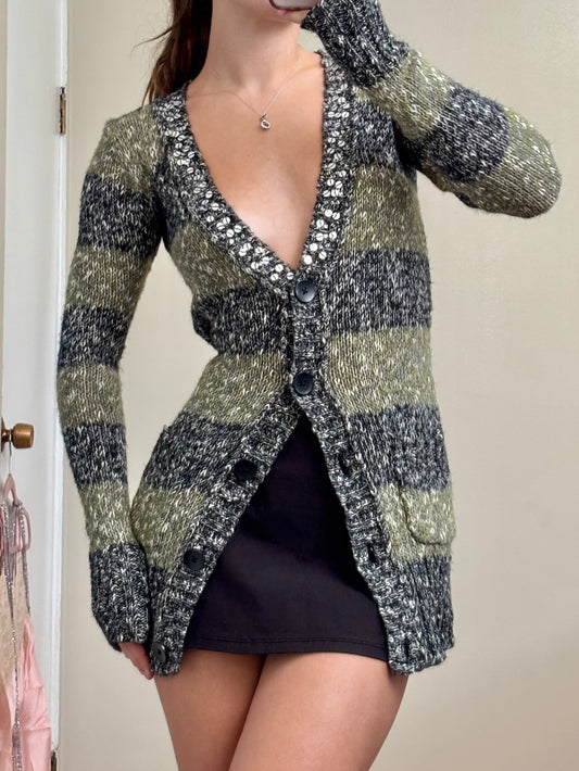 Mudd 00's Stripe Cardigan | Size M