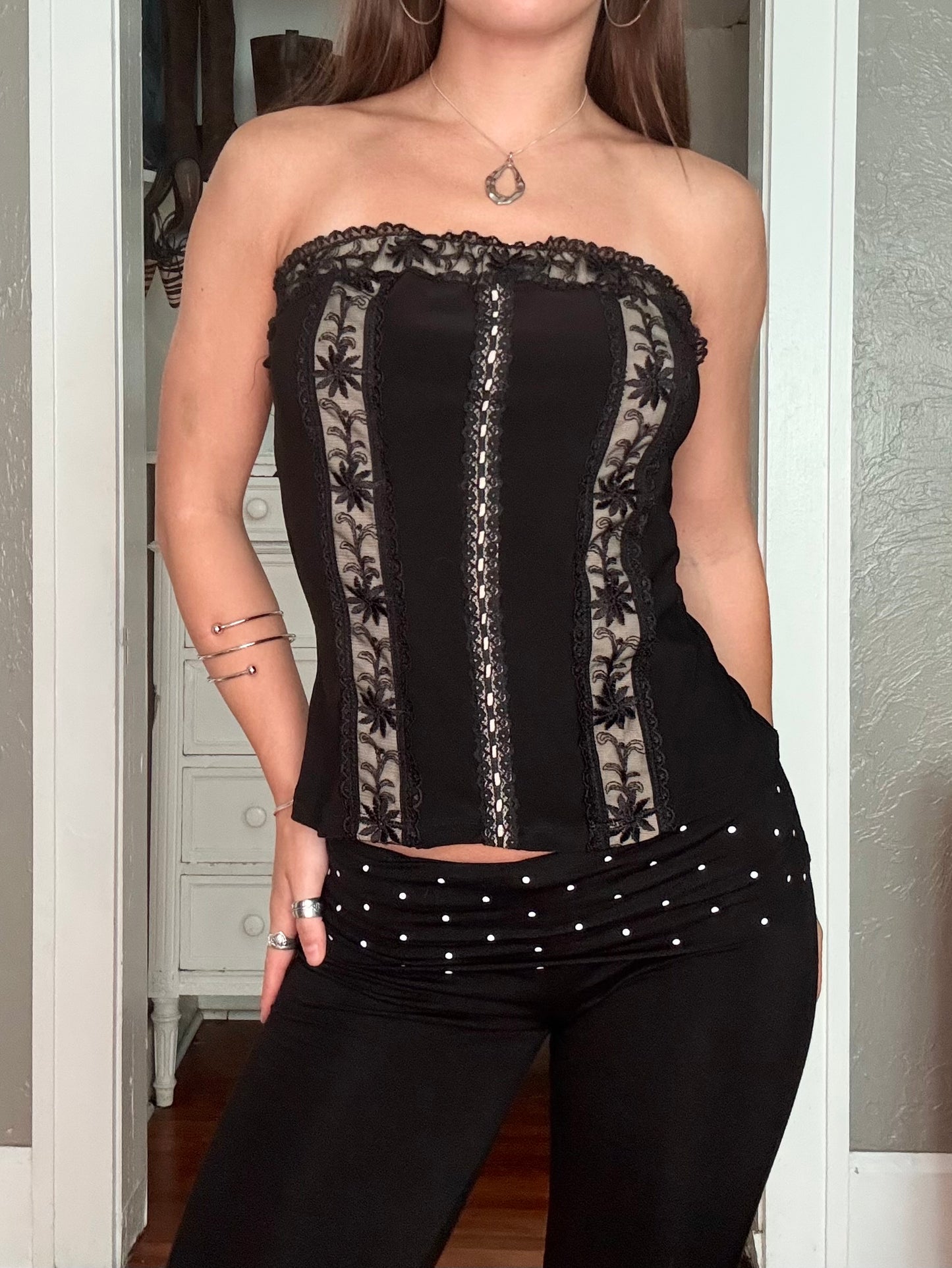 Lace 00's Tube Top | Size L