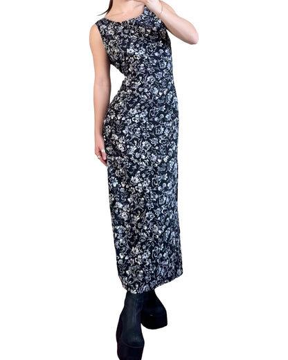 Lloyd 90's Tie Back Maxi Dress | Size 12