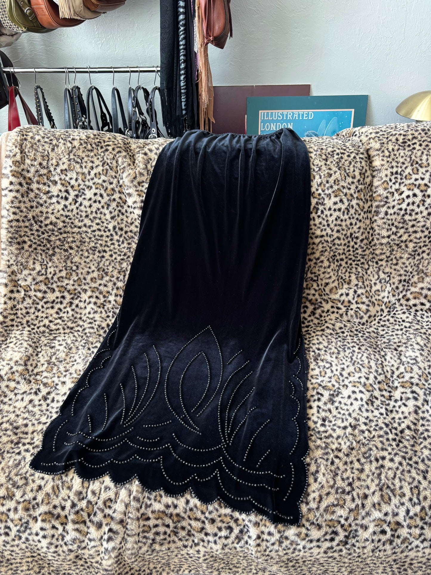 Caliendo 90's Beaded Skirt | Size 28" Waist