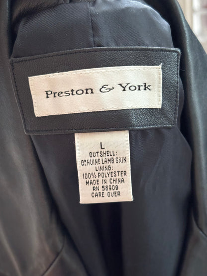 Preston & York 90's Leather Blazer | Size L