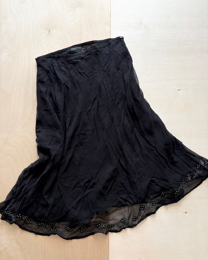 NY&Co Silk Beaded Skirt | Size 29” waist