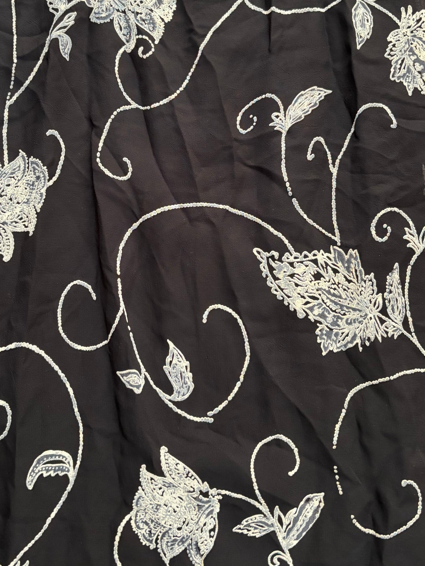 Black 90’s Floral Maxi Dress | Size M/L