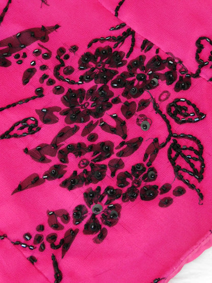 Andretta Beaded Silk Blouse | Size M