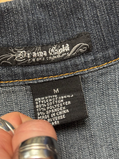 Drama Gold 00's Denim Top | Size M