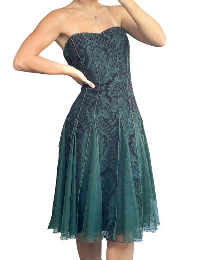 Elana Kattan 00’s Lace Up Midi Dress | Size M