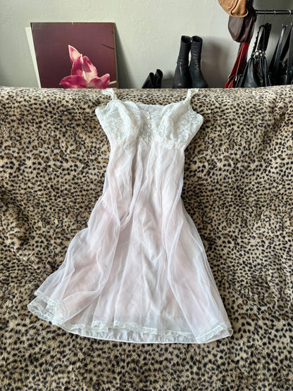 Warner's 90's Lace Slip Dress | Size S