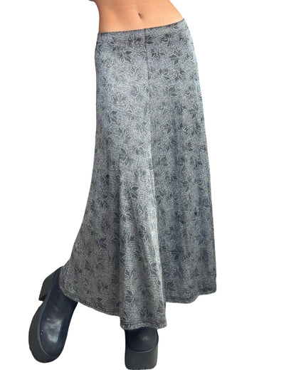 Grey 90’s Slinky Skirt | Size 26” waist