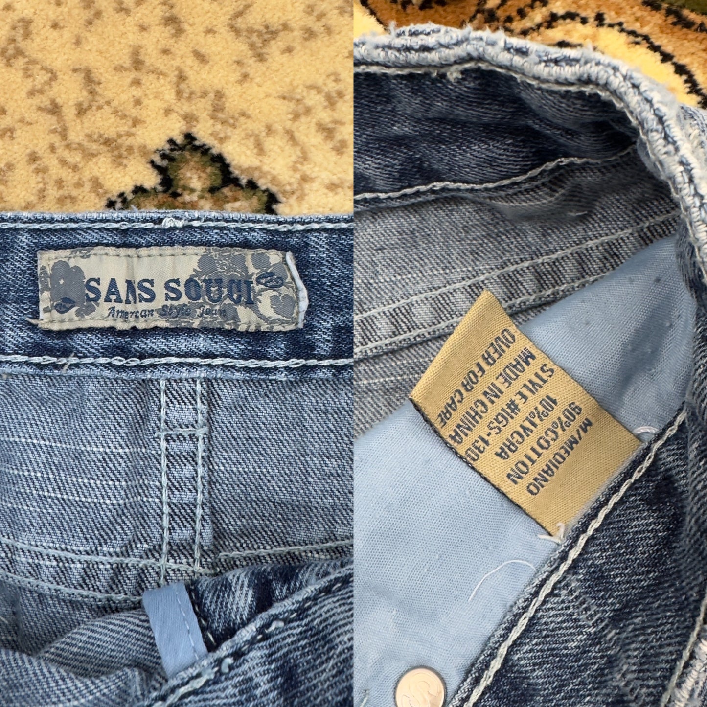 Distressed Denim Mini | Size 30” waist