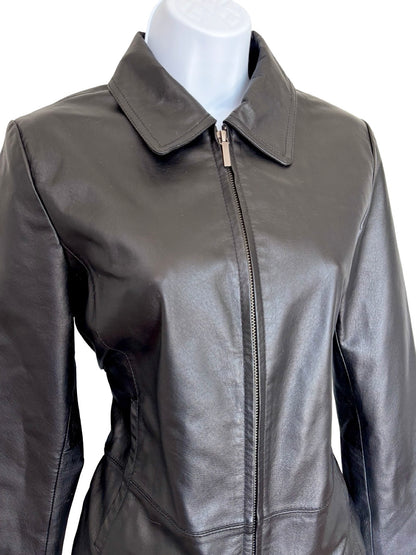 George 90's Genuine Leather Jacket | Size S