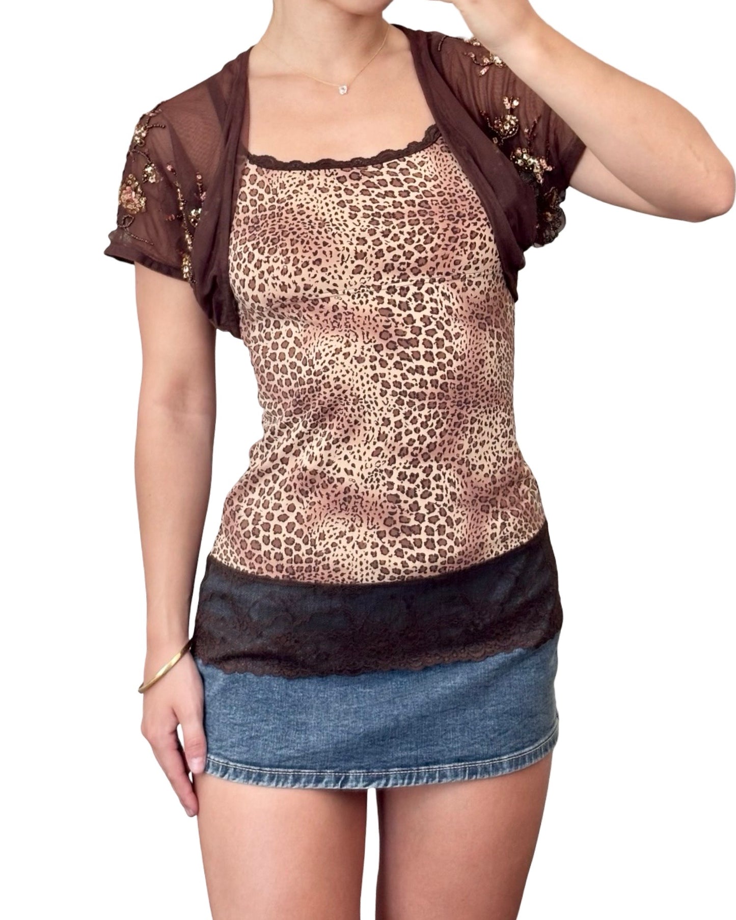 Flashback 00's Beaded Shrug | Size S/M