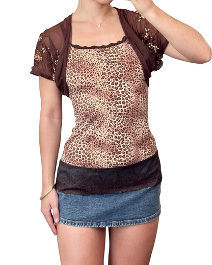 Flashback 00's Beaded Shrug | Size S/M