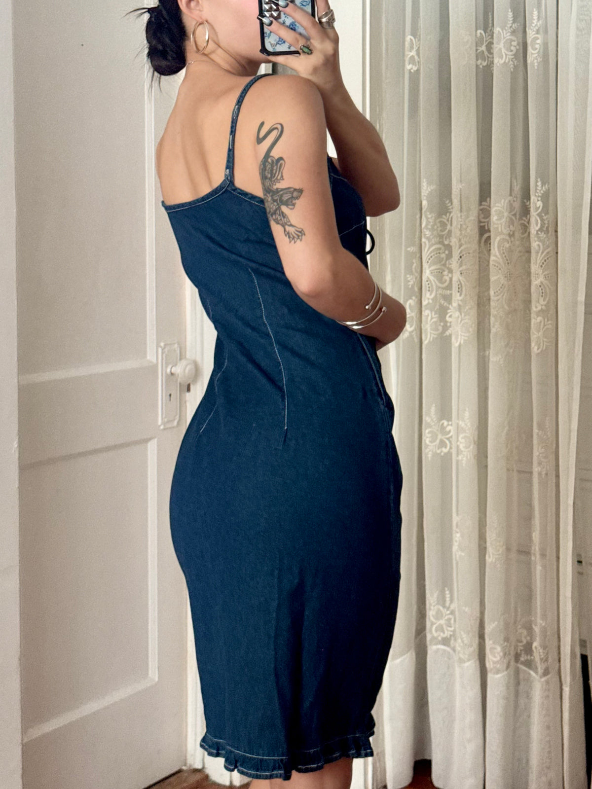 90's Embroidered Dress | Size M