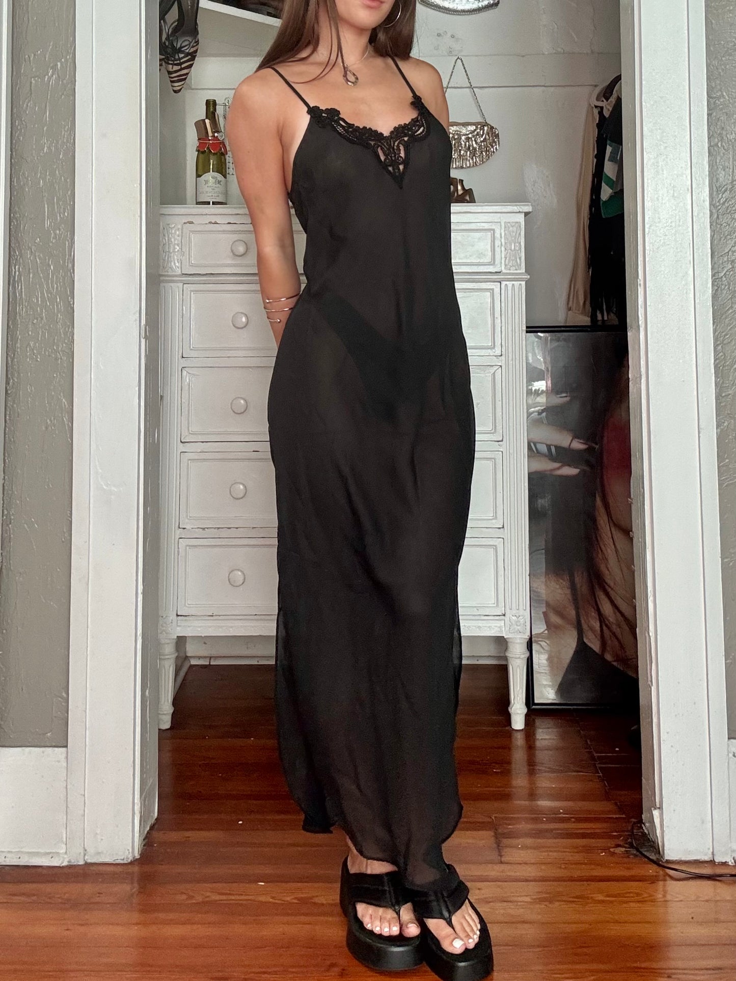 Mesh 90's Slip Dress | Size L