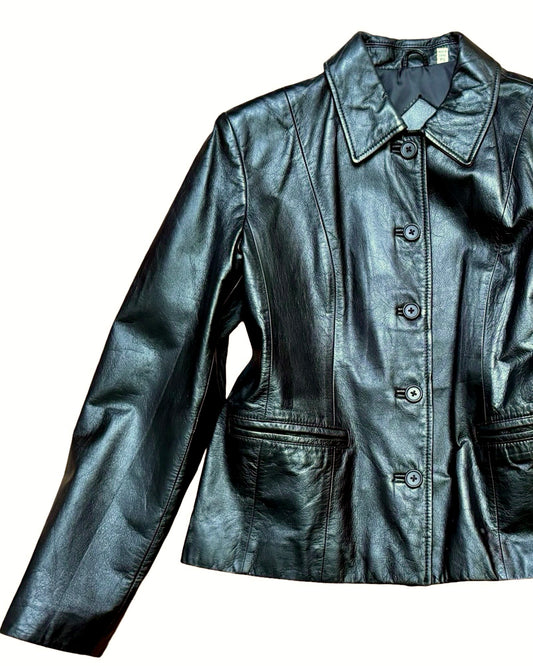 Preston & York 90’s Leather Blazer | Size PS
