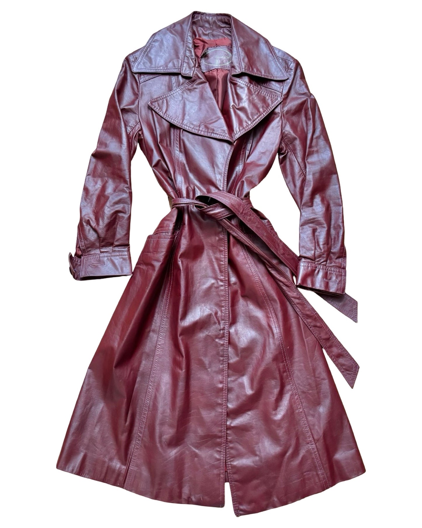 David Black 90's Leather Trench | Size M