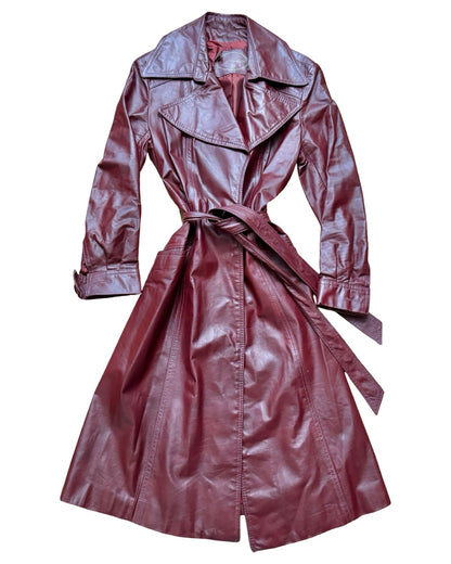 David Black 90's Leather Trench | Size M