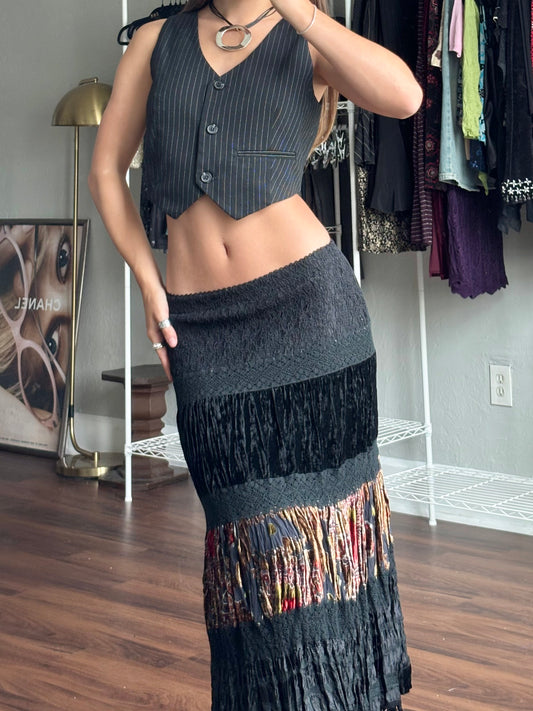 Floral 90's Tiered Skirt | Size 26" Waist