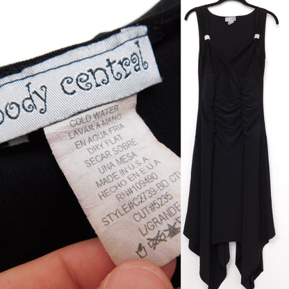 Y2K Black Asymmetric Party Dress | Size L