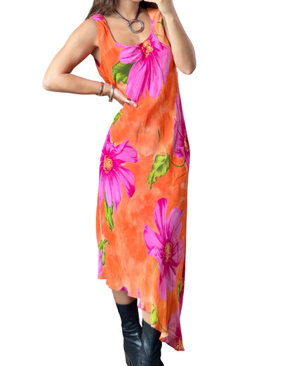 Flower 90’s Maxi Dress | Size M
