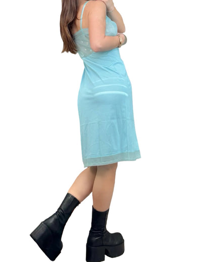 Embroidered 90's Slip Dress | Size S NEEDS TAG