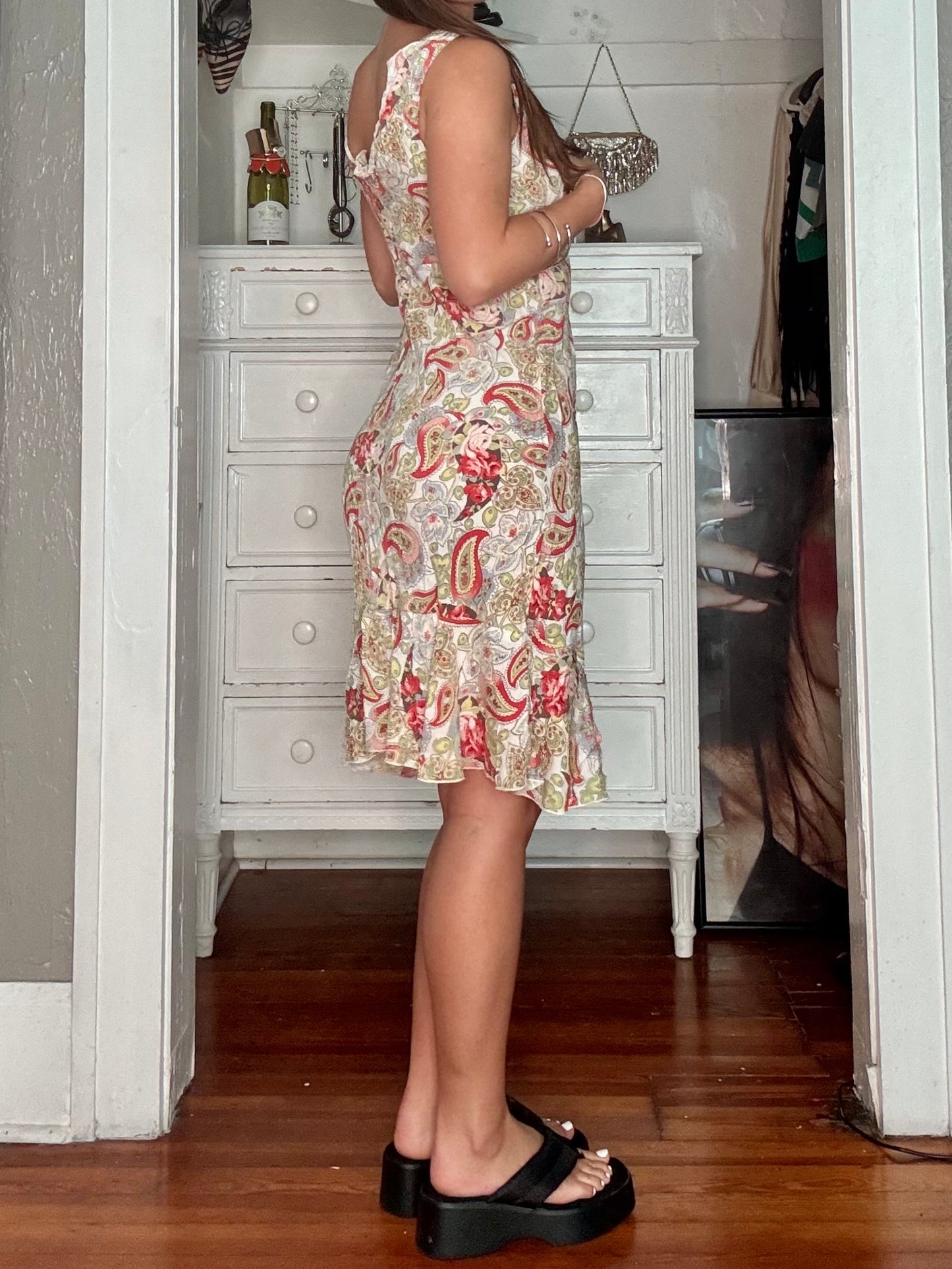 Printed 00's Dress | Size 2
