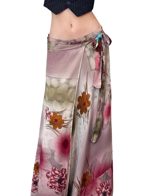 Iris 00's Reversible Wrap Skirt | OS