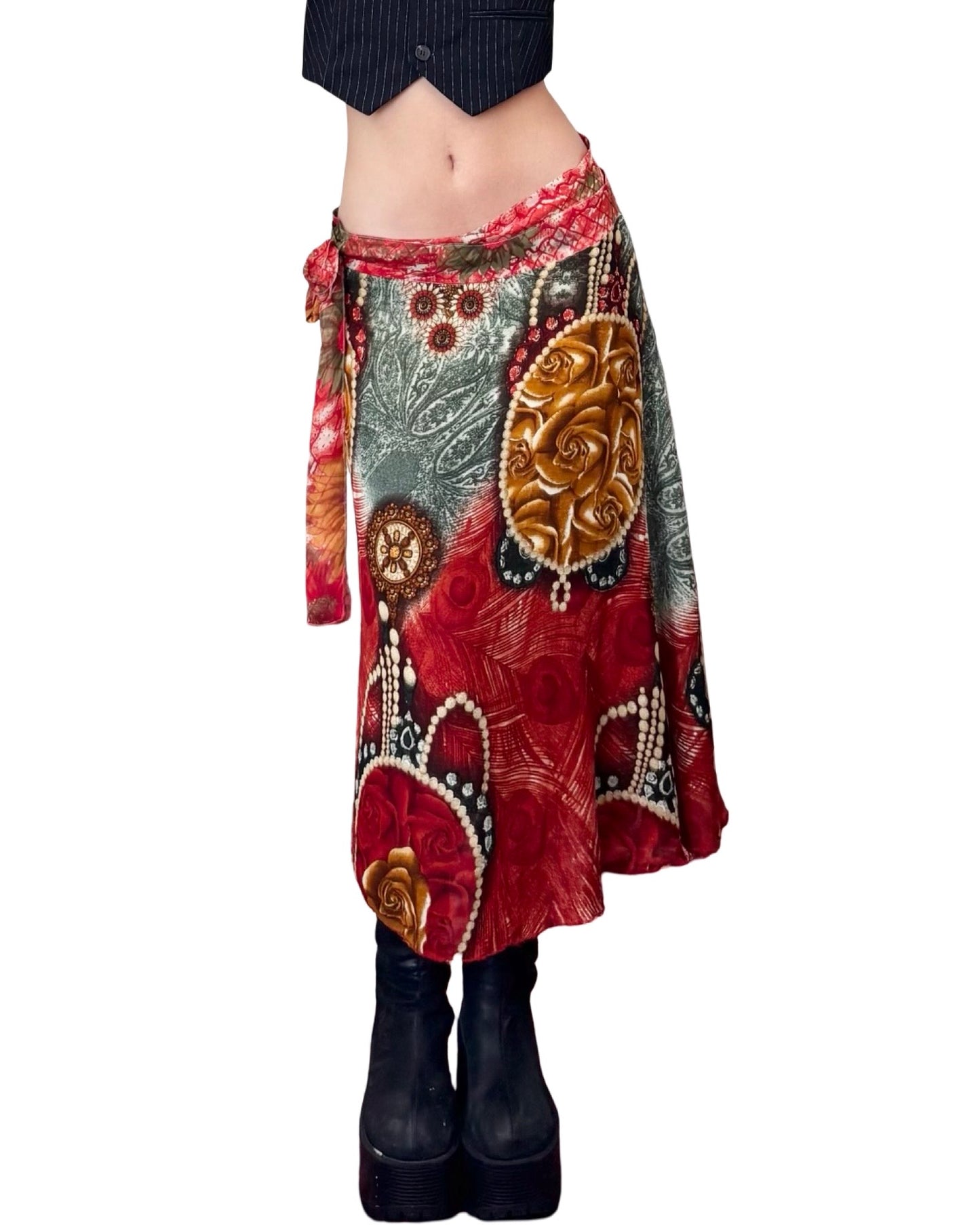 Iris 00's Reversible Wrap Skirt | OS