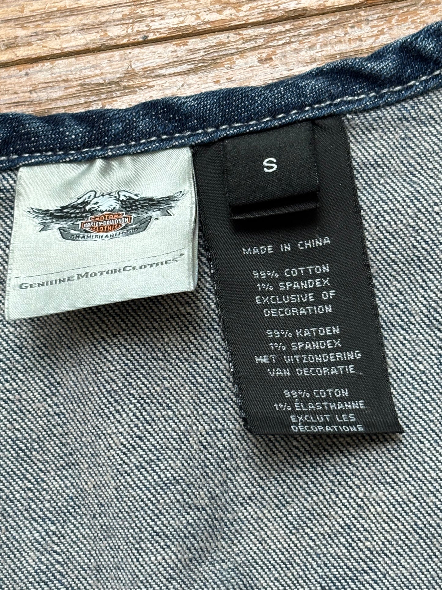 Harley 00's Denim Vest | Size S