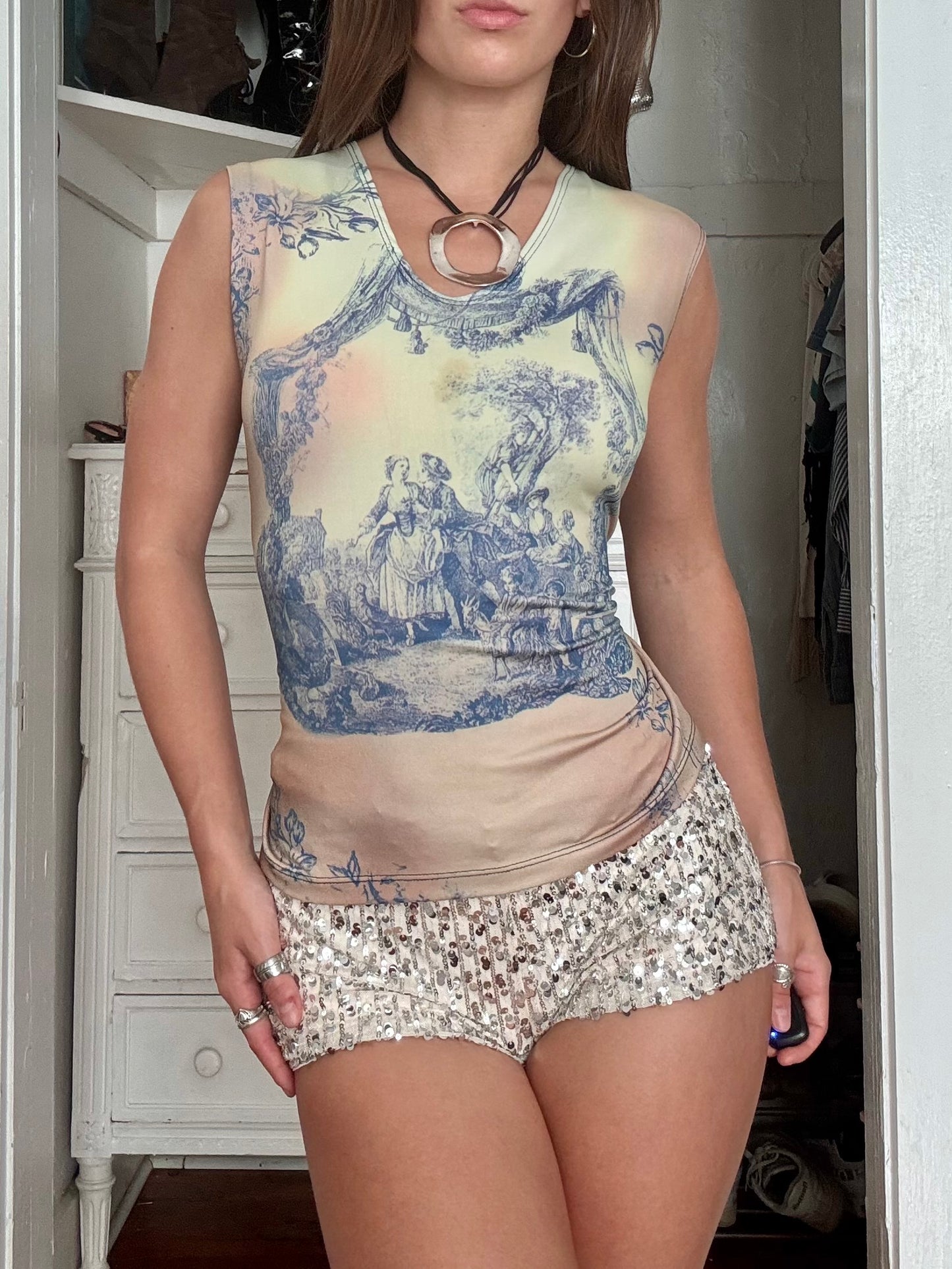 Graphic 90's Fitted Top | Size XL