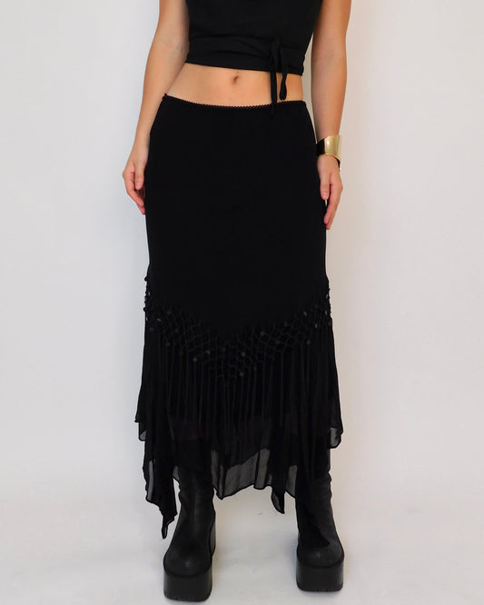 Y2K Sequin hanker-chief skirt | Size M
