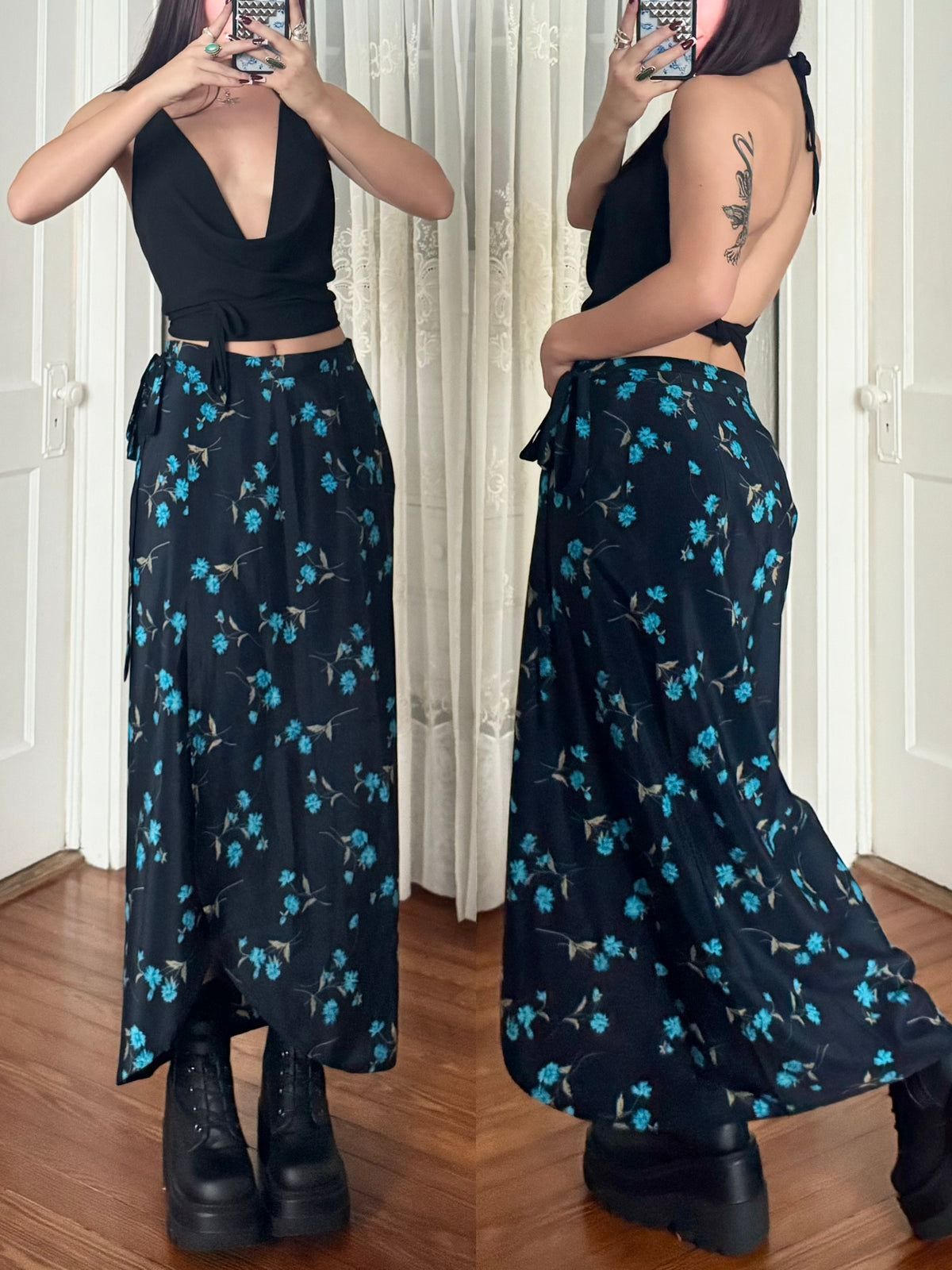 90's Wrap Maxi Skirt | Size S
